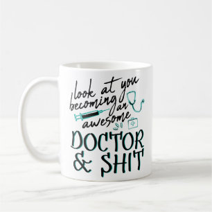 Facultad de Medicina divertida de la taza de café