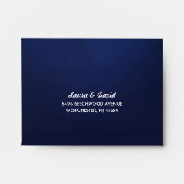 Fade azul de la marina y luna blanca y estrellas R