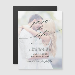 Faded moderno Boda para salvar la fecha magnética