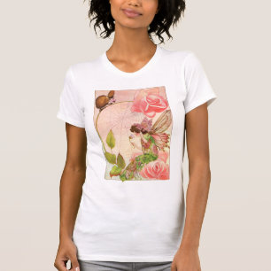 Faerie de la acuarela - camiseta de las señoras