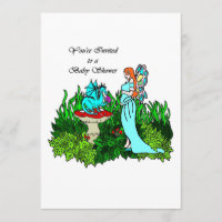 Faerie embarazada y dragón de la invitación de