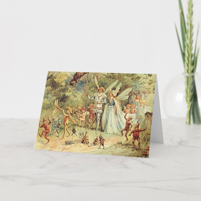 Faerie King and Queen Fae Pagan Tarjeta de Saludo (Anverso)