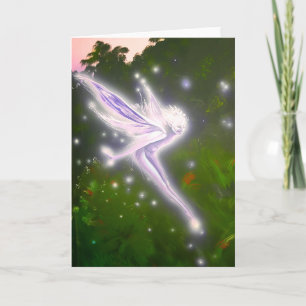 Faerie púrpura de la brizna - tarjeta de
