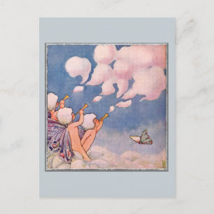 Faeries de la nube que hacen postales a las nubes