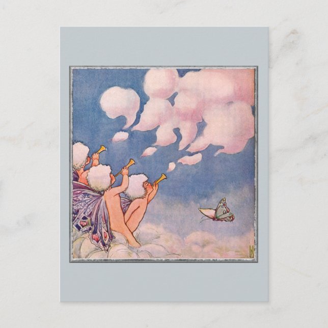 Faeries de la nube que hacen postales a las nubes (Anverso)