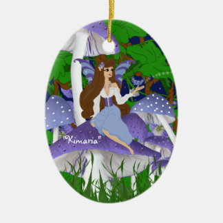 Faery champiñón y adorno de mariposa