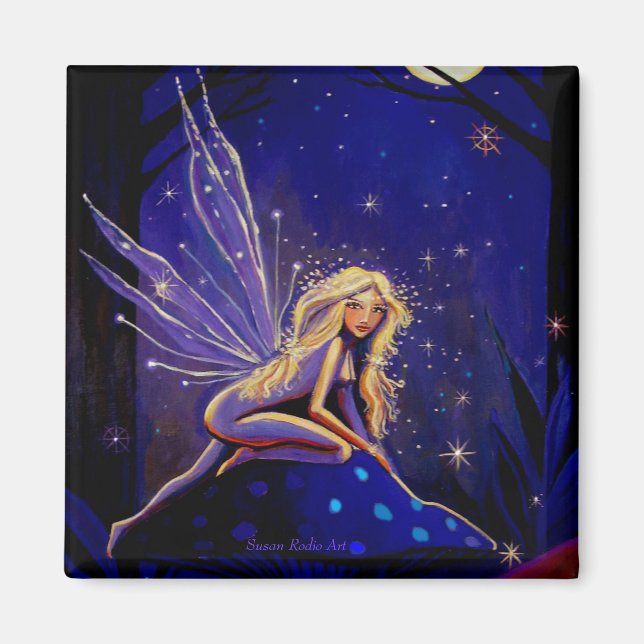 Faery mágica para luz de luna - imán de arte de ha (Frente)