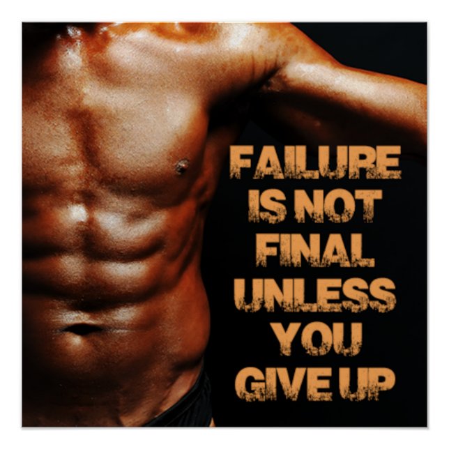 Failure is Not Final Motivational Poster (Anverso)