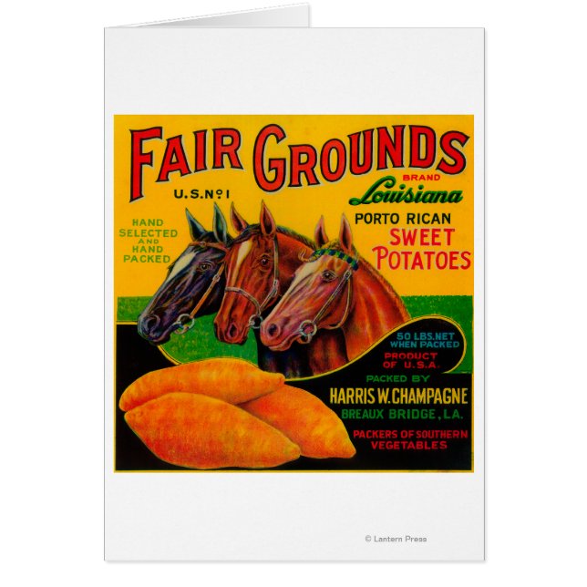 Fair Grounds Yam LabelBreaux Bridge, LA (Frente)