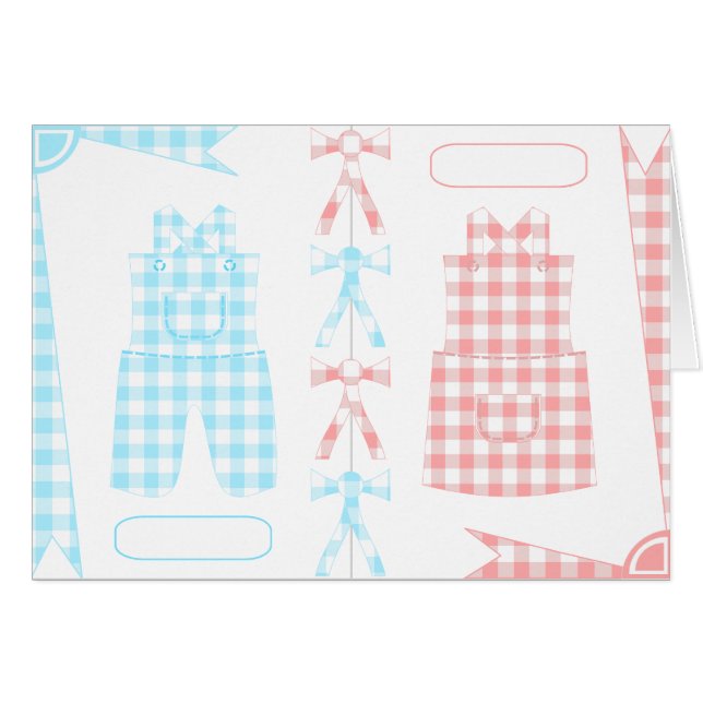 Faire-parte de naissance jumeaux. (Anverso (Horizontal))