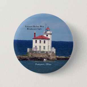 Fairport Harbour West Breakwater Light botón
