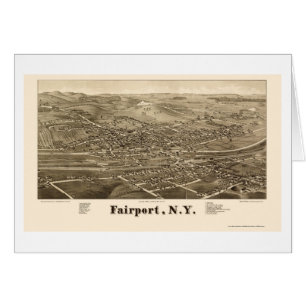 Fairport, mapa panorámico de NY - 1885
