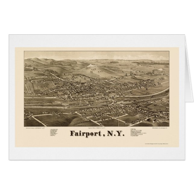 Fairport, mapa panorámico de NY - 1885 (Anverso (Horizontal))