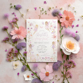Fairy 1er cumpleaños invitación Fairy First Fiesta