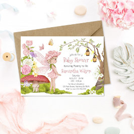 Fairy Baby Shower Invitación Floral Fairy Shower
