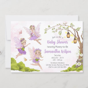 Fairy Baby Shower Invitación Floral Fairy Shower