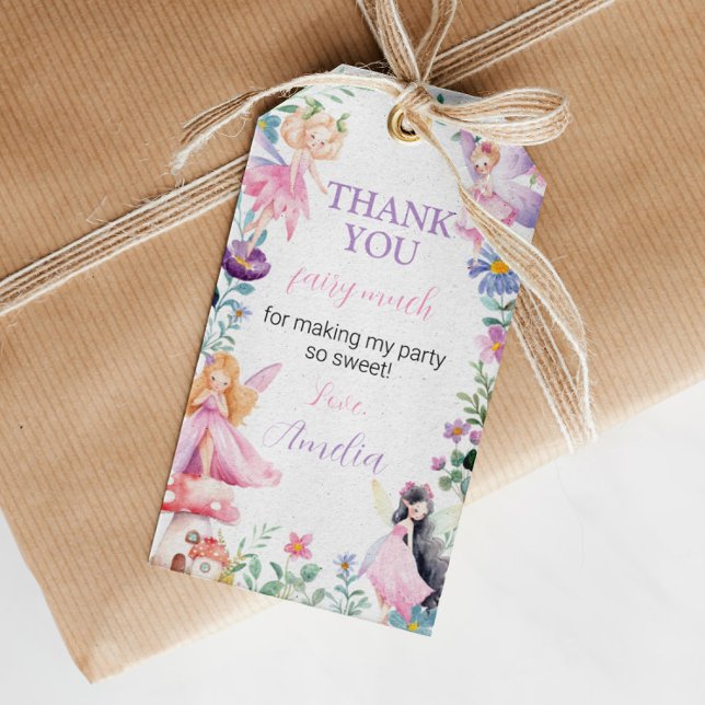 Fairy Chica Cumpleaños Party Gracias Etiqueta (Subido por el creador)