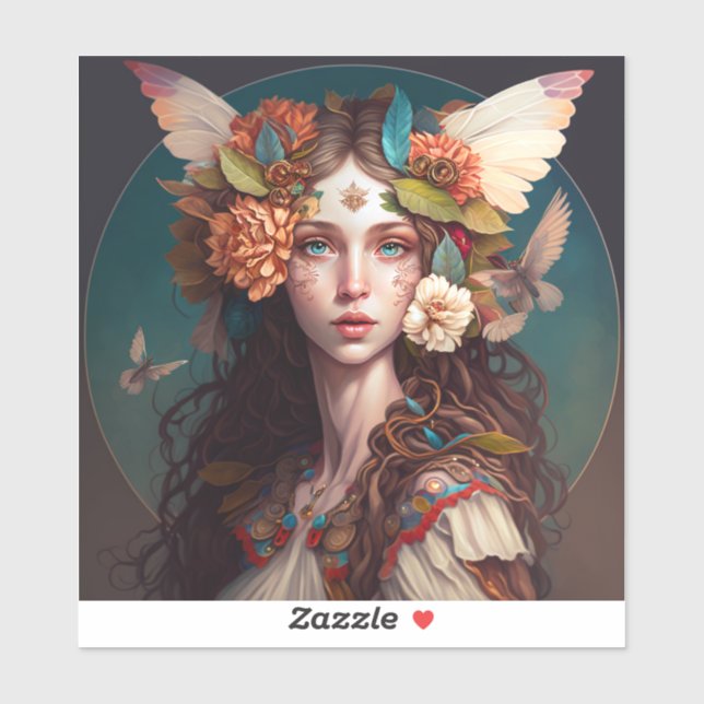 Fairy Chica Fantasy Art Pegatina (Hoja)