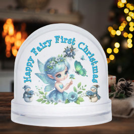 Fairy First Christmas Photo Snow Globe