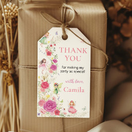 Fairy Floral Fiesta Gracias Etiqueta Favor