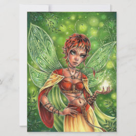 Fairy Magic Fantasy Forest Wings Tarjeta de Arte F