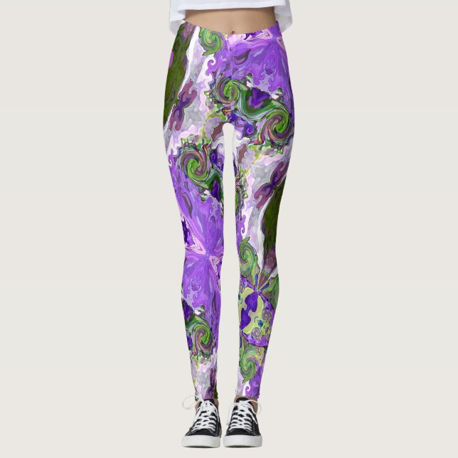 Fairy Tale Hearts Purple Leggings (Anverso)