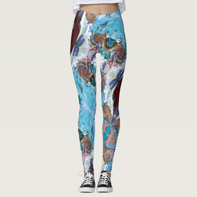 Fairy Tale Hearts Raspberry Leggings (Anverso)
