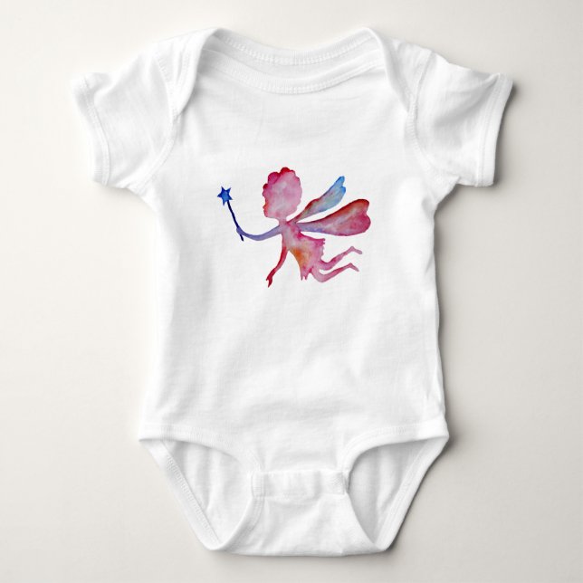 Fairy Watercolor Drawing Jersey Bodysuit (Anverso)