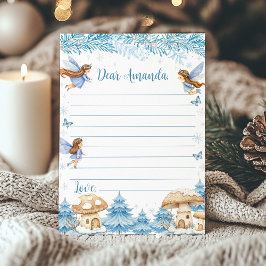 Fairy Winter Garden Time Capsule Note Tarjeta de m