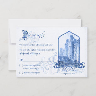 Fairytale Castillo Azul Real Una Vez En Boda RSVP