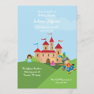 Fairytale Castle 5x7 Invitación a la fiesta de cum