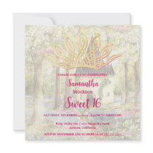 Fairytale Castle Sweet 16 Invitación