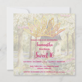 Fairytale Castle Sweet 16 Invitación