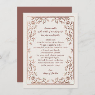 Fairytale Gracias Stationery - Tarjeta de Nota del