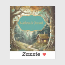 Fairytale Woodland Journal Bookplate Pegatina