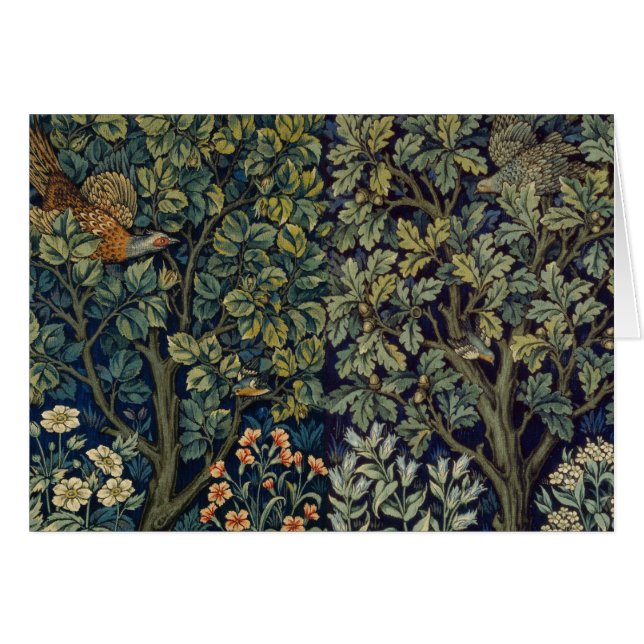 Faisán pájaro árbol bosque William Morris (Anverso (Horizontal))