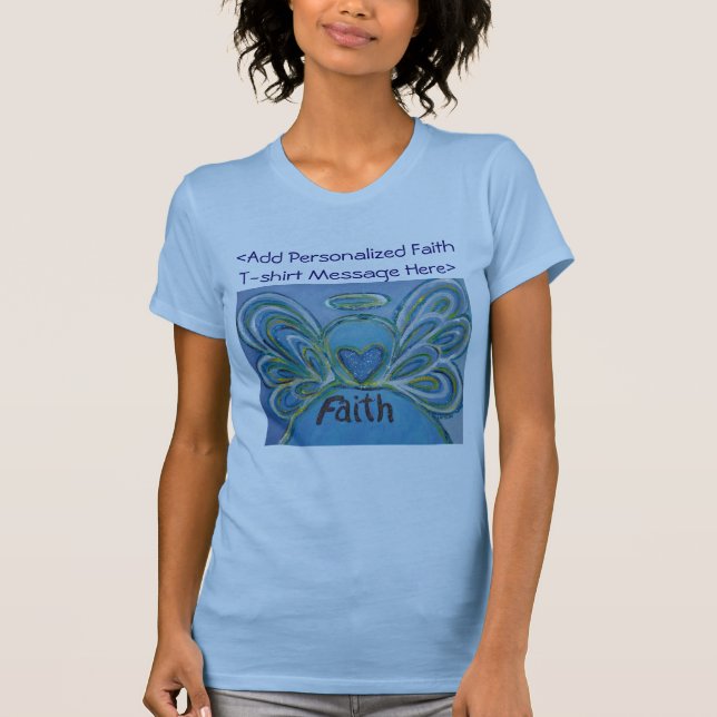 Faith Angel Word Camisetas Inspiradores personaliz (Anverso)