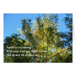 Faith Haiku/Trees en la tarjeta
