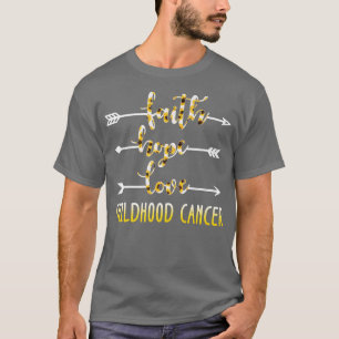 Faith Hope Ama A Los Camisetas Por El Cáncer Infan
