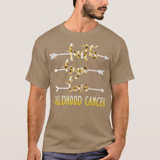 Faith Hope Ama A Los Camisetas Por El Cáncer Infan