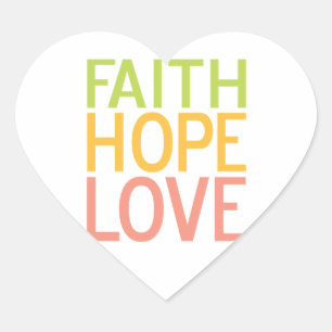 Faith Hope ama a los Pegatinas Inspiradores cristi
