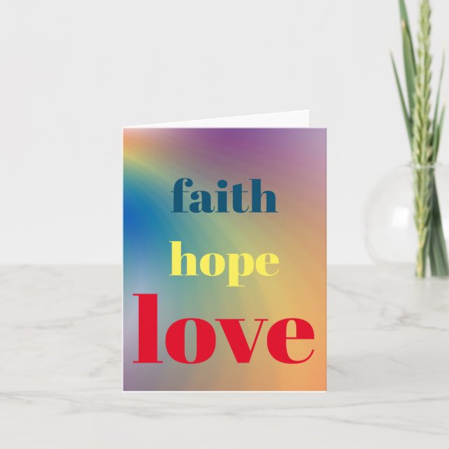 Faith Hope ama los colores del arcoiris (Anverso)