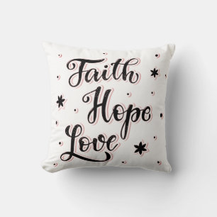 Faith Hope Love Cojín decorativo