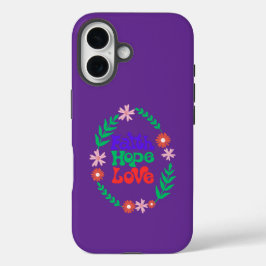 Faith hope love iphone 16 funda