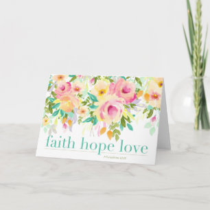 Faith Hope Love   Tarjeta mediana