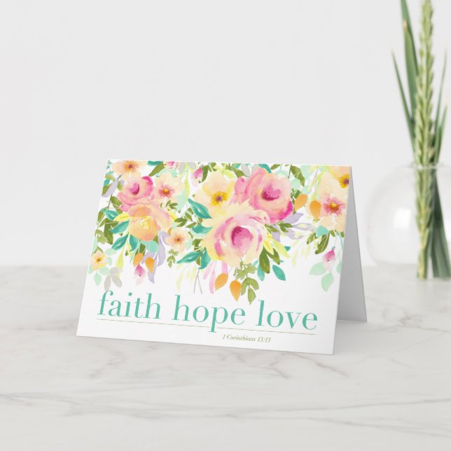 Faith Hope Love | Tarjeta mediana (Anverso)
