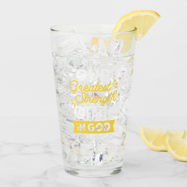 Faith in God – Our Greatest Strength Quote (Reverso (hielo))