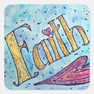 Faith Inspirador Word Art Decal Pegatina