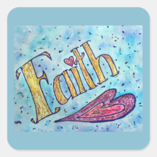 Faith Inspirador Word Art Decal Pegatinas