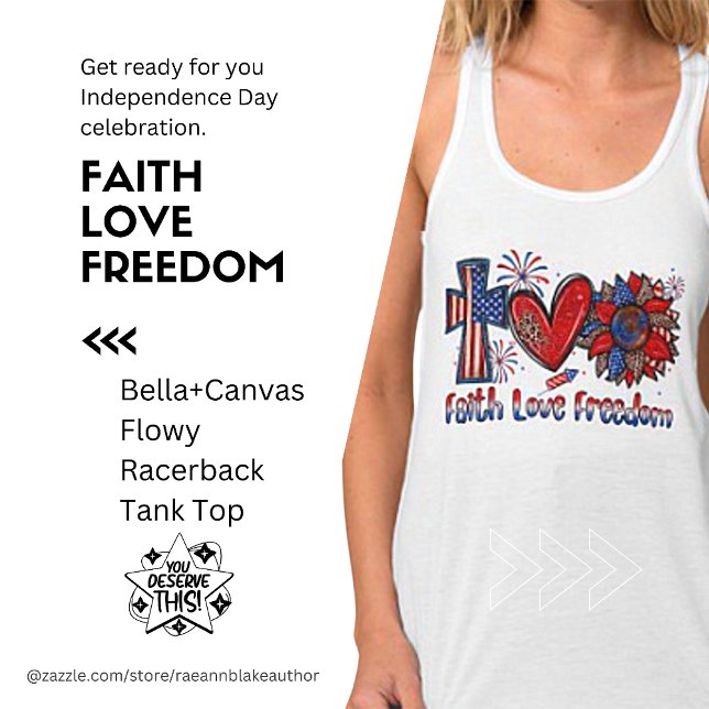 Faith Love and Freedom Tank top T-Shirt (Subido por el creador)